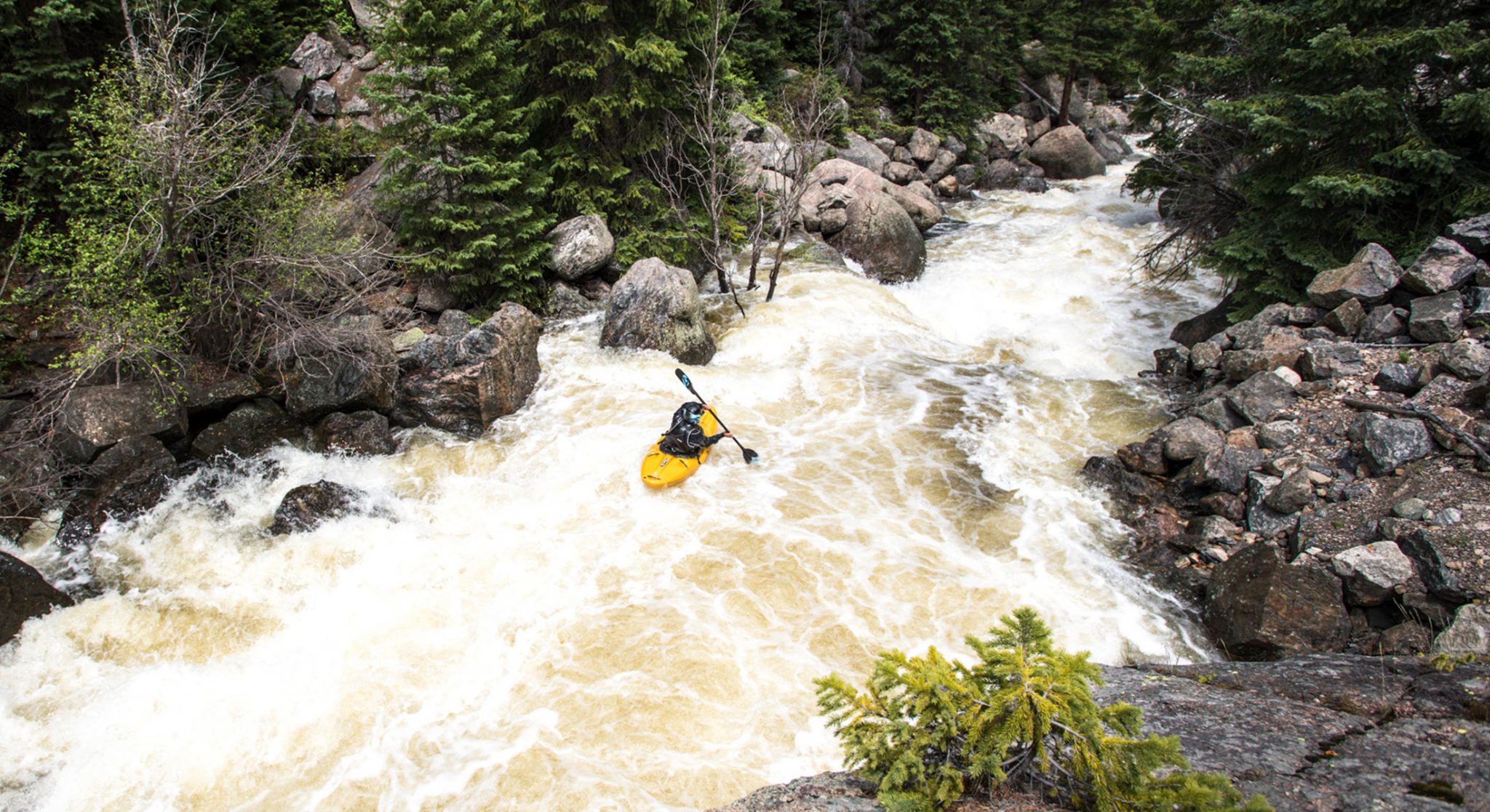 Adrenaline Pumping Kayaking Adventure in a Forest.