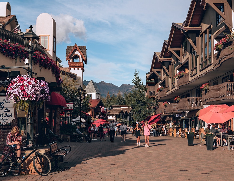 Vail streets and shops during the day