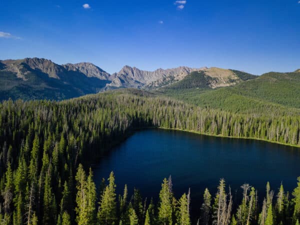 Lost Lake Gore Range Mountains Vail Colorado - Scenic views with lake and mountain views in summer. Mount Powell and Peak C visible.