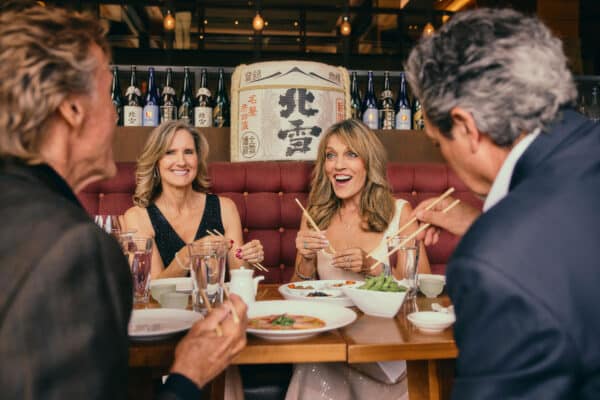 Women enjoying dinner in vail