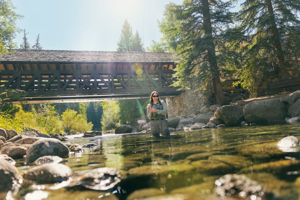 Woman Fishing in Vail